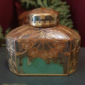 Art Nouveau Porcelain Jar By The French Brand "pv&vco"