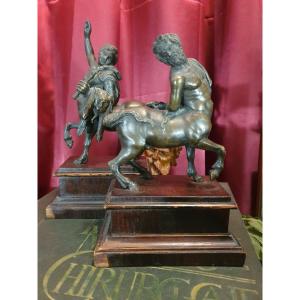 Pair Of Bronzes, Grand Tour Sculptures, Two Furietti Centaurs