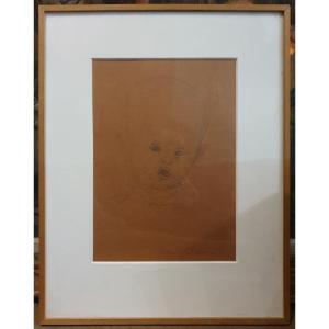 Pencil Portrait Of A Child By Vera Nilsson