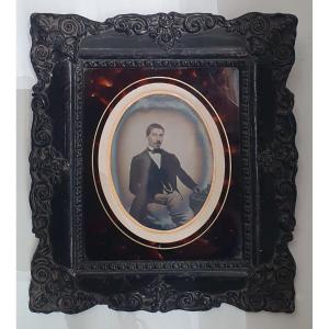 Daguerreotype By Charles Boucher - Portrait Of A Man Of Quality, XIXᵉ Century