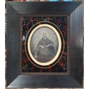 Antique Photograph Of An Elderly Woman - Framed Ambrotype, XIXᵉ Century