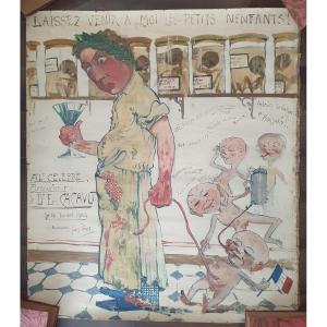 Medical Curiosity, Painting For The Doctors’ Lounge In Honor Of Dr. émile Cacault, Paris, 1904