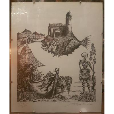 Lithograph By Michel Batlle