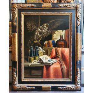 Cabinet Of Curiosities : Oil On Panel By Stefaan H.j. Eyckmans.