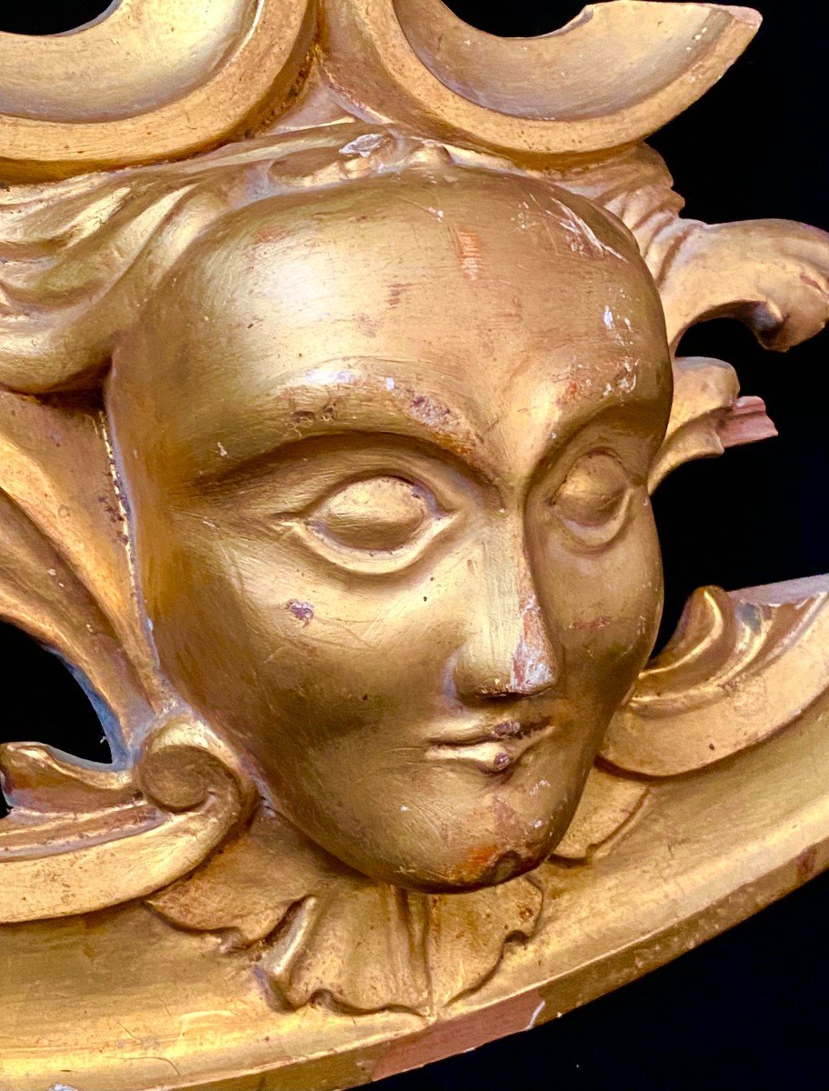GRANDE ELEMENTO DI CORNICE VENEZIANA CON MASCHERA - VENEZIA XVIII SECOLO-photo-3