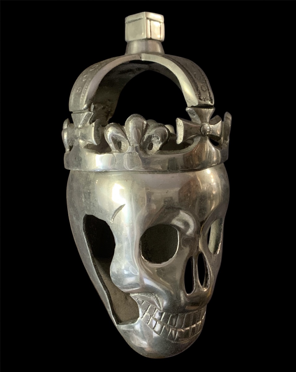 Cranio memento  elemento di arredo per camere mortuarie - Italia primi 1900 -photo-2