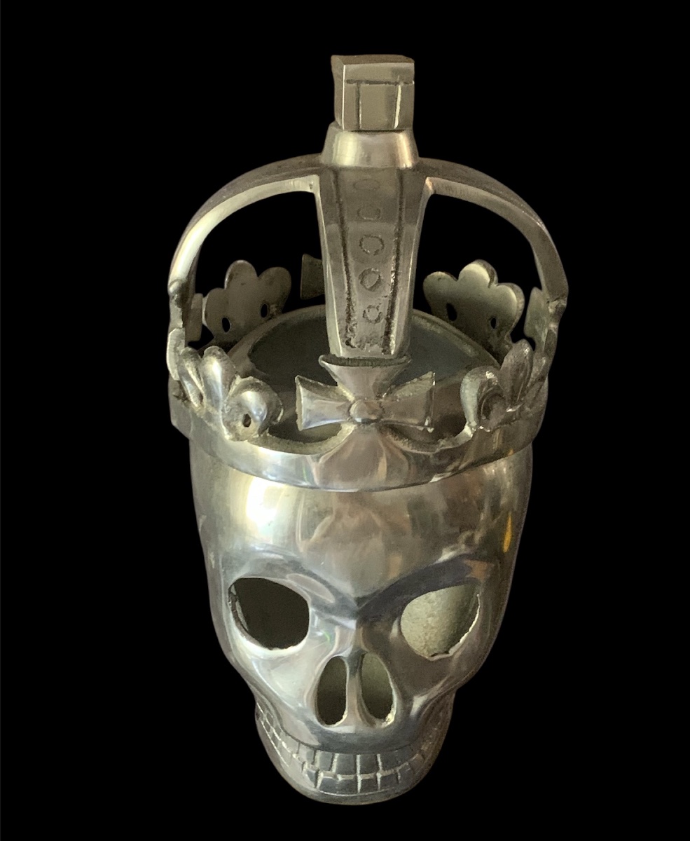 Cranio memento  elemento di arredo per camere mortuarie - Italia primi 1900 -photo-3