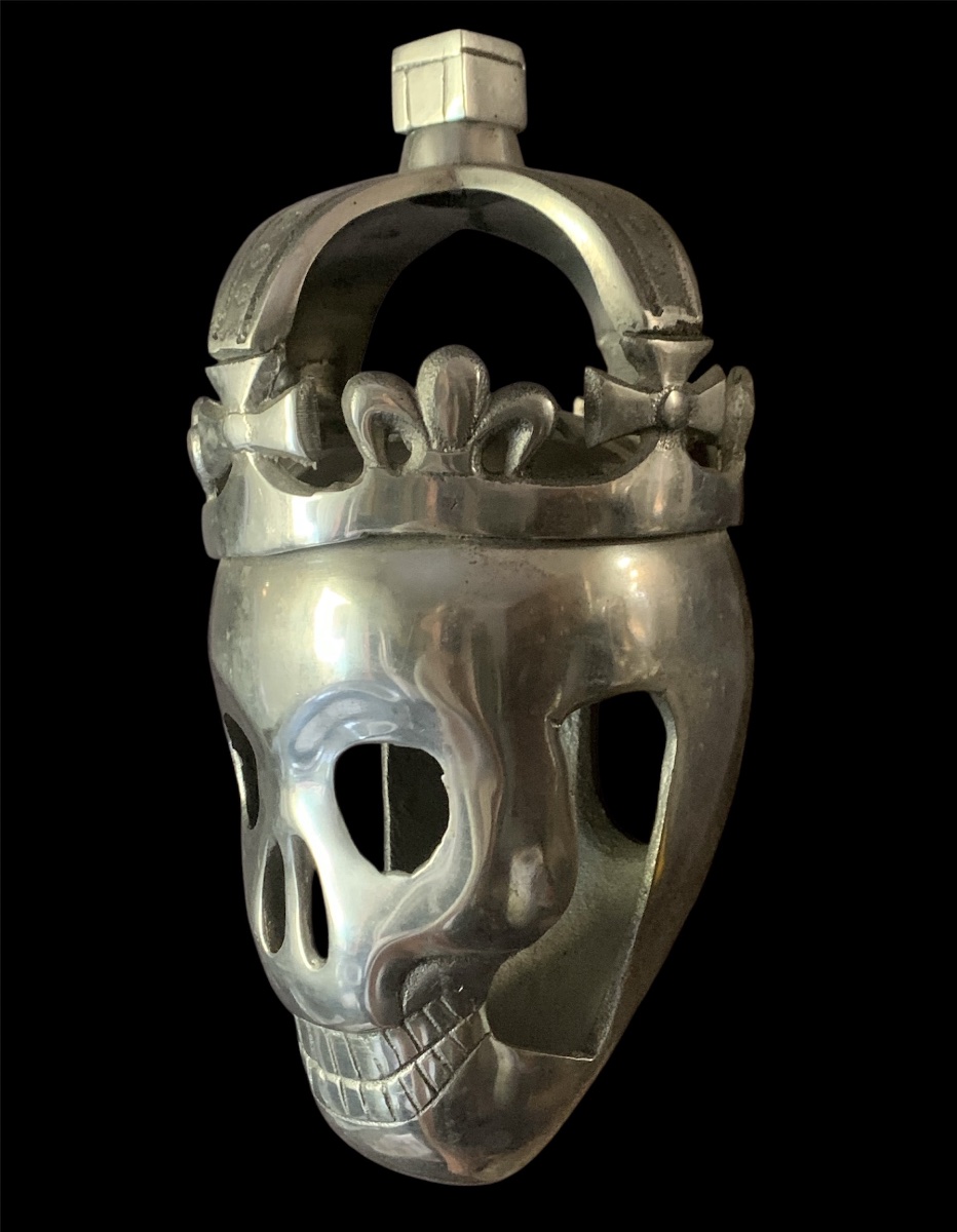 Cranio memento  elemento di arredo per camere mortuarie - Italia primi 1900 -photo-4