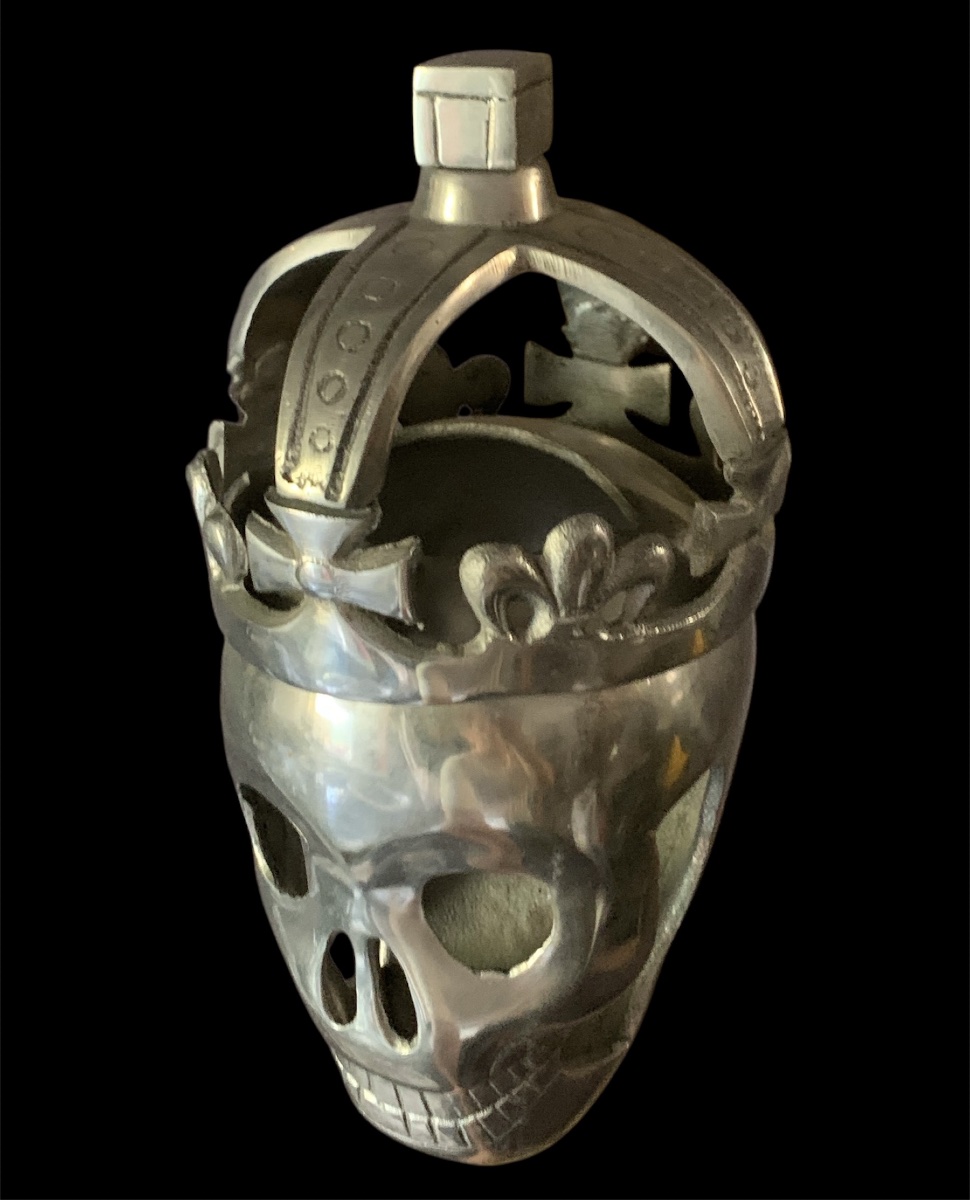Cranio memento  elemento di arredo per camere mortuarie - Italia primi 1900 -photo-1