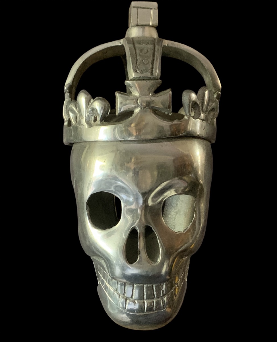 Cranio memento  elemento di arredo per camere mortuarie - Italia primi 1900 