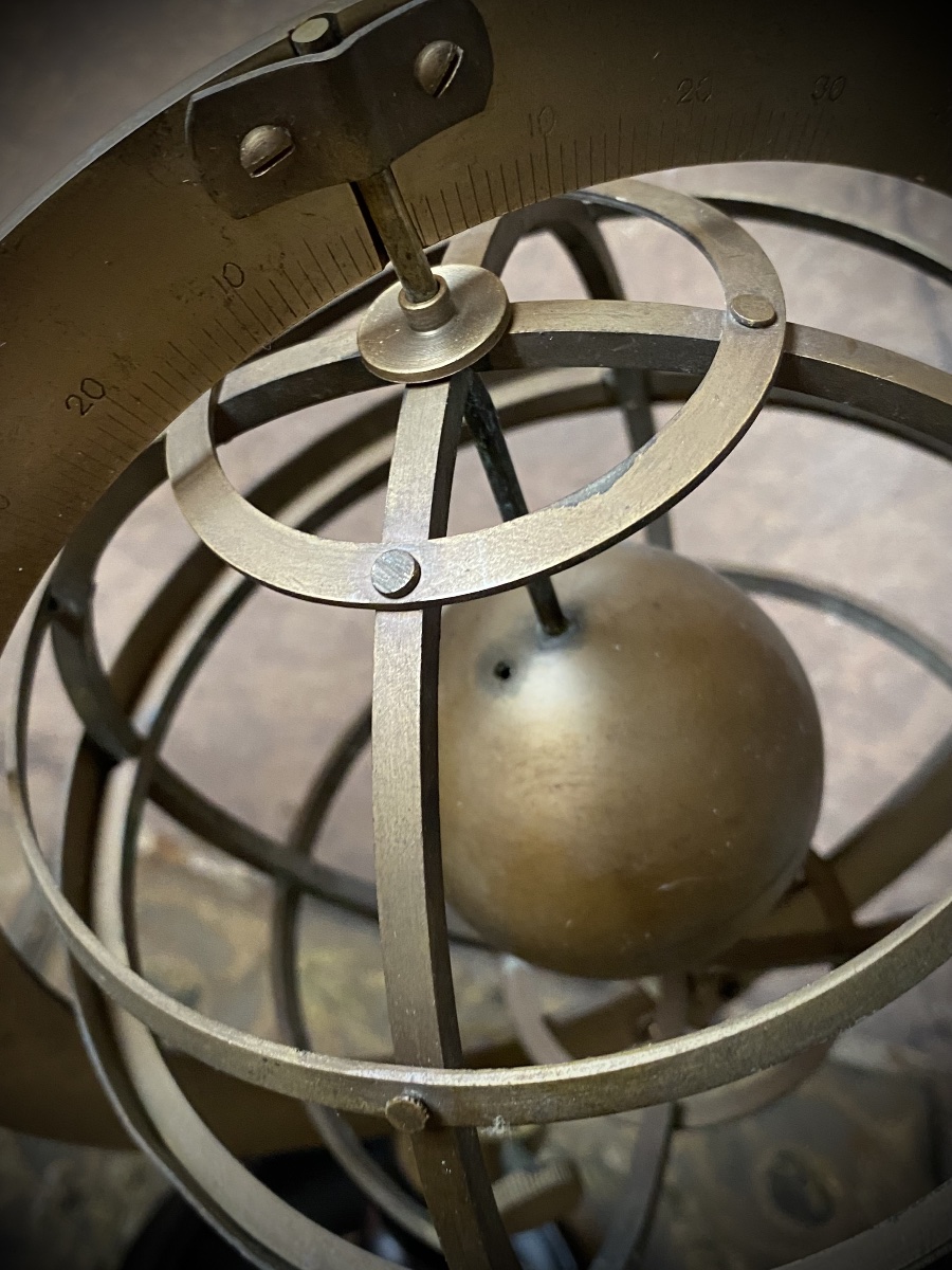 SFERA ARMILLARE VINTAGE IN OTTONE MOLTO DECORATIVA . -photo-3