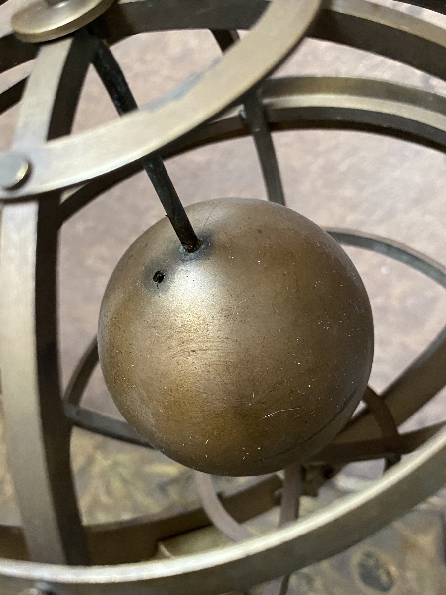 SFERA ARMILLARE VINTAGE IN OTTONE MOLTO DECORATIVA . -photo-4