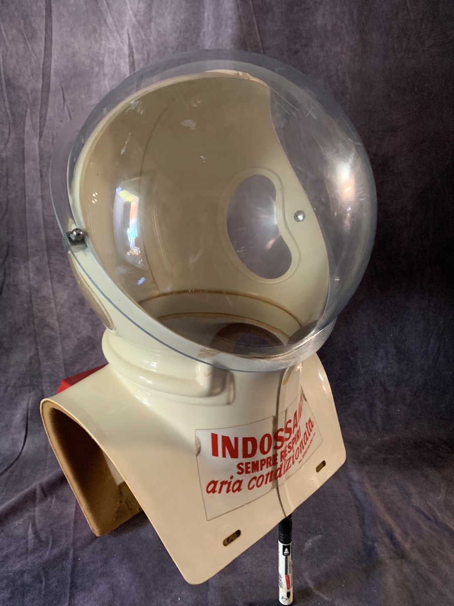 Casco respiratore d'epoca stile "Space Age" -Italia anni 70 .-photo-1