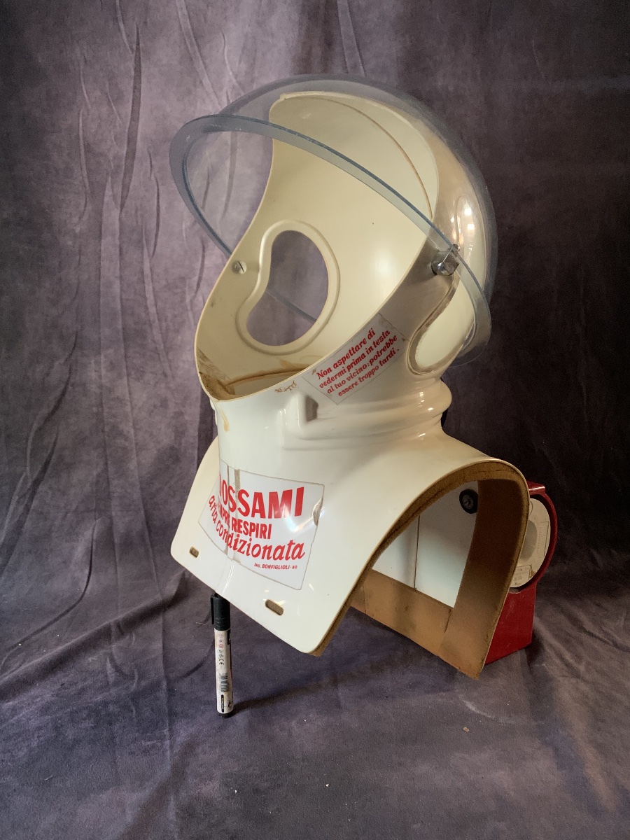 Casco respiratore d'epoca stile "Space Age" -Italia anni 70 .-photo-2