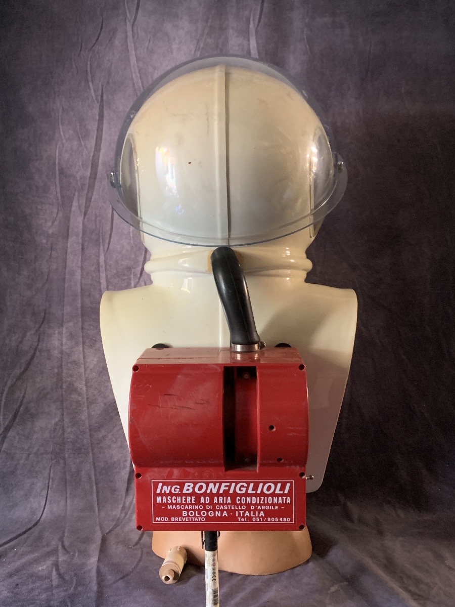 Casco respiratore d'epoca stile "Space Age" -Italia anni 70 .-photo-4