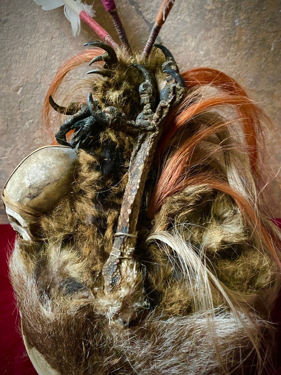   Rare Chapeau De Ceremonie Dajak -borneo-photo-2