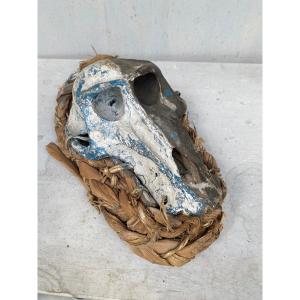 RARO FETICCIO AFRICANO CON CRANIO ANIMALE - 