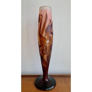 Gallé, Vase Decorated With Tulips