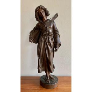 Falguière Figure In Bronze “mignon”