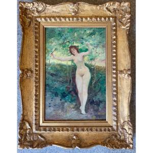 E. Favier Naked Woman In The Forest