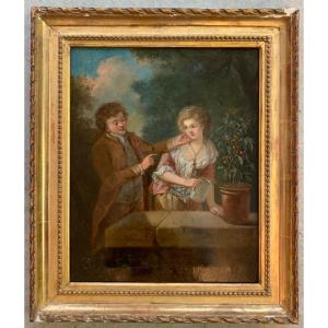 Henri Chevaux (attributed) The Lovers In The Garden.