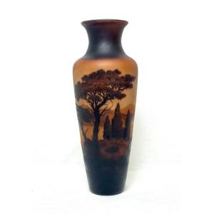 Paul Nicolas d'Argental, Lake Landscape Vase