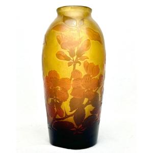 Paul Nicolas - d'Argental, Vase Decorated With Blackthorn Trees