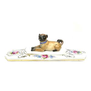 Meissen - Porcelain Pug Paperweight