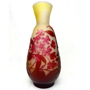 Gallé, Vase With Plum Blossom Decor