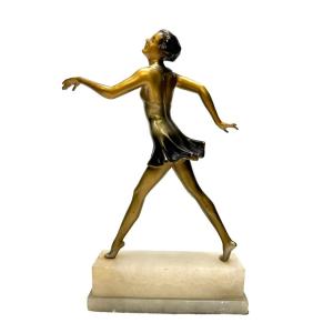 Lorenzl - Art Deco Bronze Sculpture Dancer 