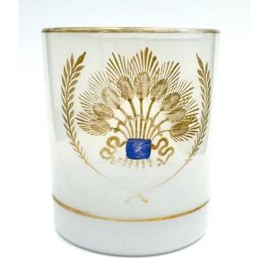 Jean-baptiste Desvignes, Opaline Goblet Decorated With Stylized Palmettes 