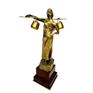 A. Moncel Bronze Water Carrier