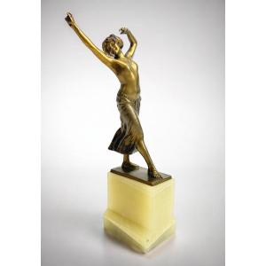 F. Peleschka, Bronze Figure Of A Castanet Dancer