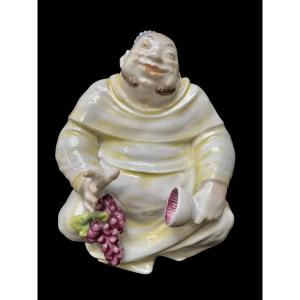Volkstedt - Porcelain Figure Of A Smiling Monk By Emil Paul Börner