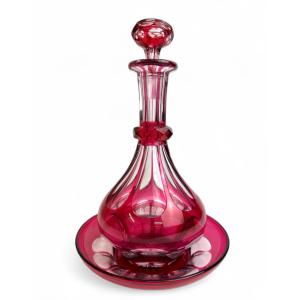 Carafe And Its Cut Crystal Display Stand