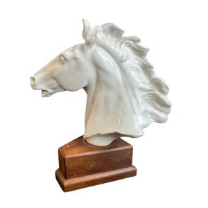 Meissen - Porcelain Bust Of The Maestoso Stallion