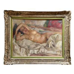 Lucien Martial - Woman Lying On Sheets