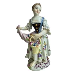 Meissen - Porcelain Figure Of A Child Gardener 