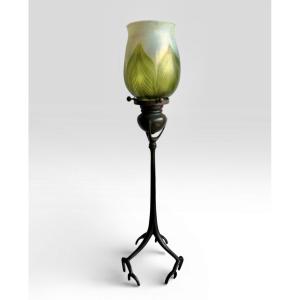 Tiffany - Bronze "root" Candlestick