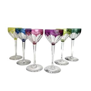 Set Of 6 Crystal Wine Glasses
