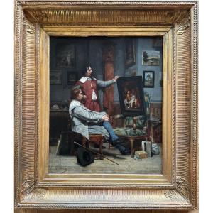 Alfred Louis Jacomin - The Painter's Studio