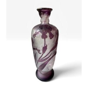 Désiré Christian - Burgun, Schverer & C° Vase With Irises