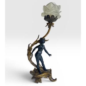 Art Nouveau Bronze Lamp