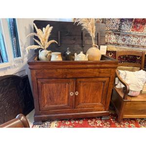 Regional Buffet Forming A Kneading Trough In Solid Oak - 18th Century.