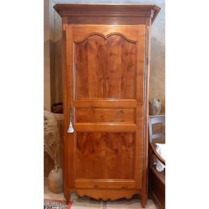 Louis Philippe Style Bonnetière In Solid Cherry Wood - Early 20th Century