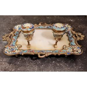 Cloisonne Enamel Inkwell