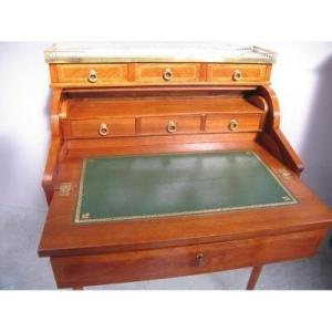 Louis XVI Style Cylinder Desk