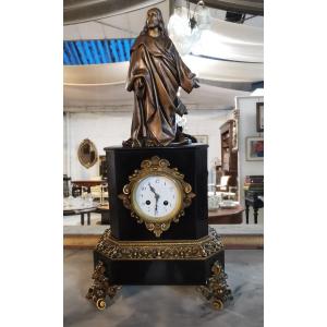 Napoleon III Christ Clock In Bronze