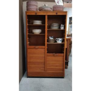 Oak Curtain File Cabinet