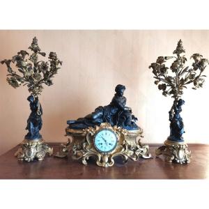 Louis XV Style Bronze Fireplace Trim 